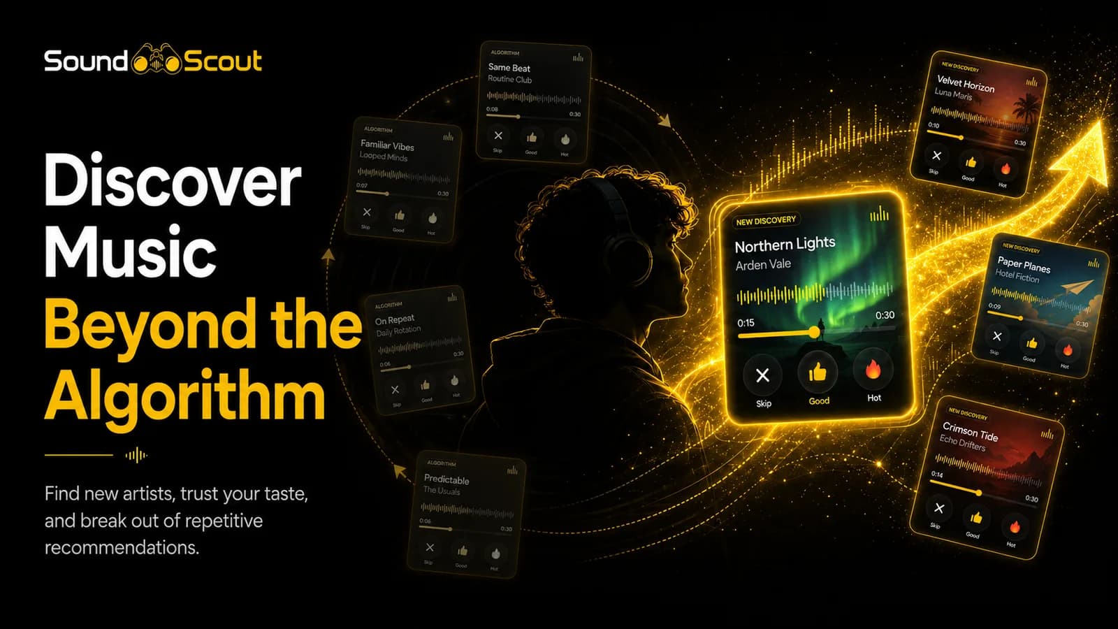 Discover new music beyond algorithm recommendations with SoundScout
